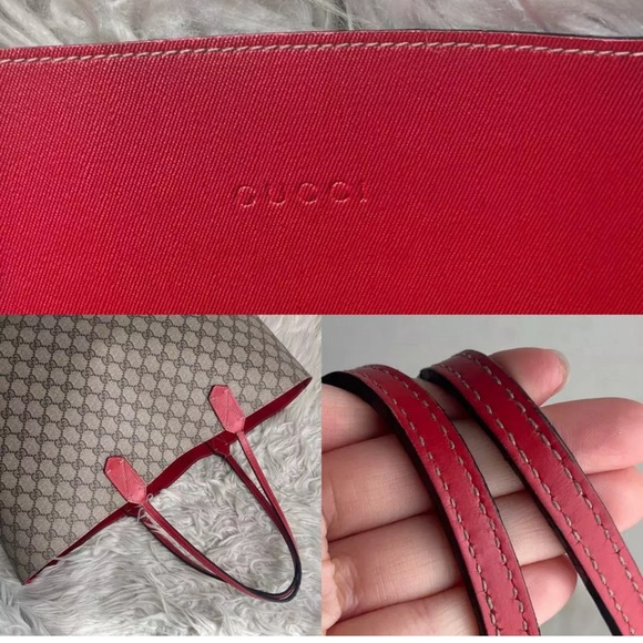 Gucci Reversible Tote Bag Red AS IS NO RETURN - Picture 4 of 7